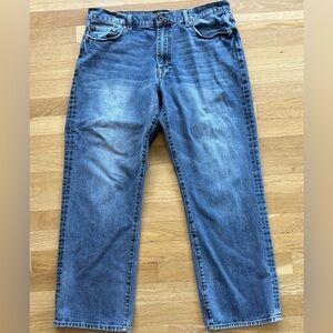 Lucky Brand 181 Relaxed Straight Jeans Mens 36x30 Blue Denim Cotton Casual